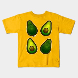 Absolutely Avocado (Quad Version) Kids T-Shirt